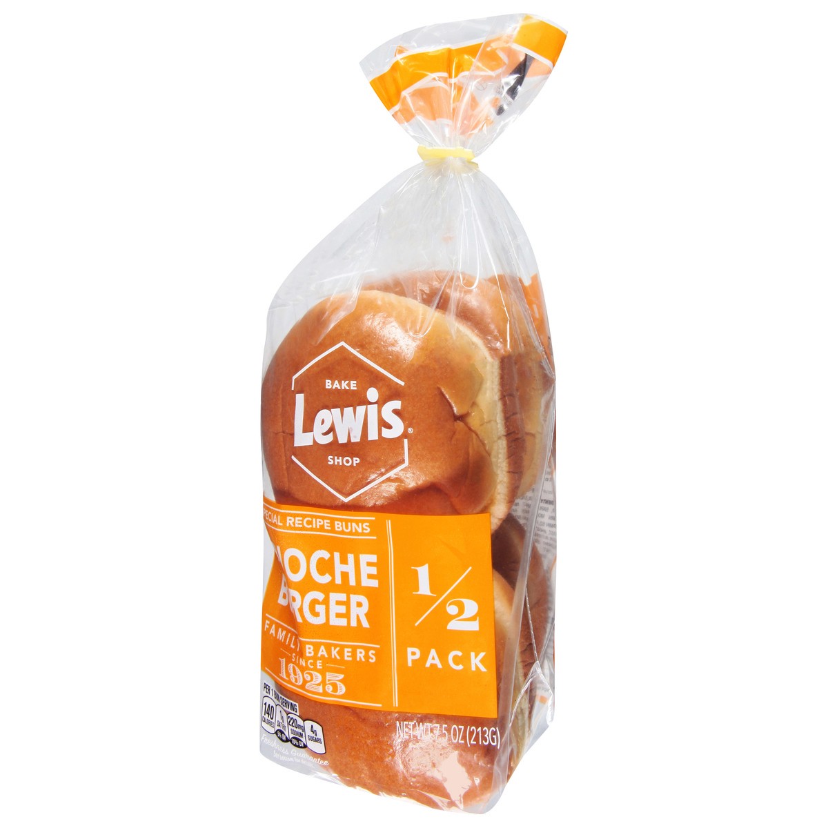slide 3 of 9, Lewis Bakeries Special Recipe Brioche Burger Buns 1/2 Pack 7.5 oz, 7.5 oz