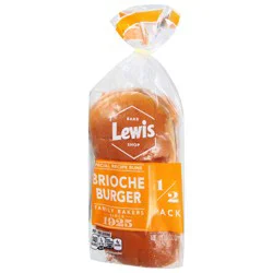 Lewis Bakeries Brioche Half Pack Burger Buns, 7.5 oz, 4 Count