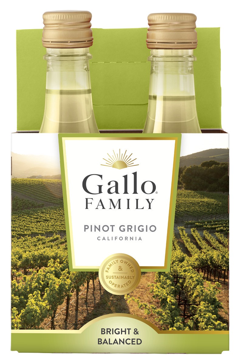 slide 3 of 4, Gallo Family Vineyards Pinot Grigio White Wine Single, 187 ml