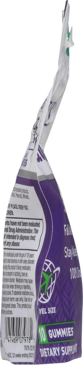 slide 13 of 14, Natrol Melatonin Sleep Aid Travel Pouch Gummies, On-The-Go, Dietary Supplement, Fall Asleep Faster, Stay Asleep Longer, Drug Free and Gelatin Free, 5mg, 10 Gummies per Pouch, 8 Pouches Per Carton, 10 ct