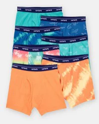 Carter's Toddler Boy 7-Pack Tropical Boxer Brief Underwear - Blue/Orange Multi, Size 4-5