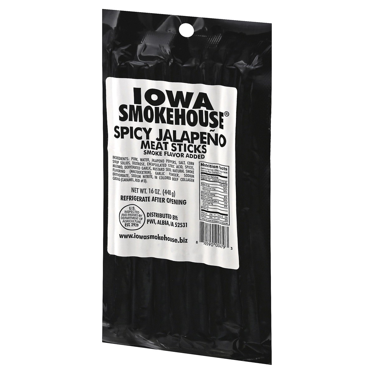 slide 4 of 13, Iowa Smokehouse Spicy Jalapeno Meat Sticks 16 oz, 16 oz