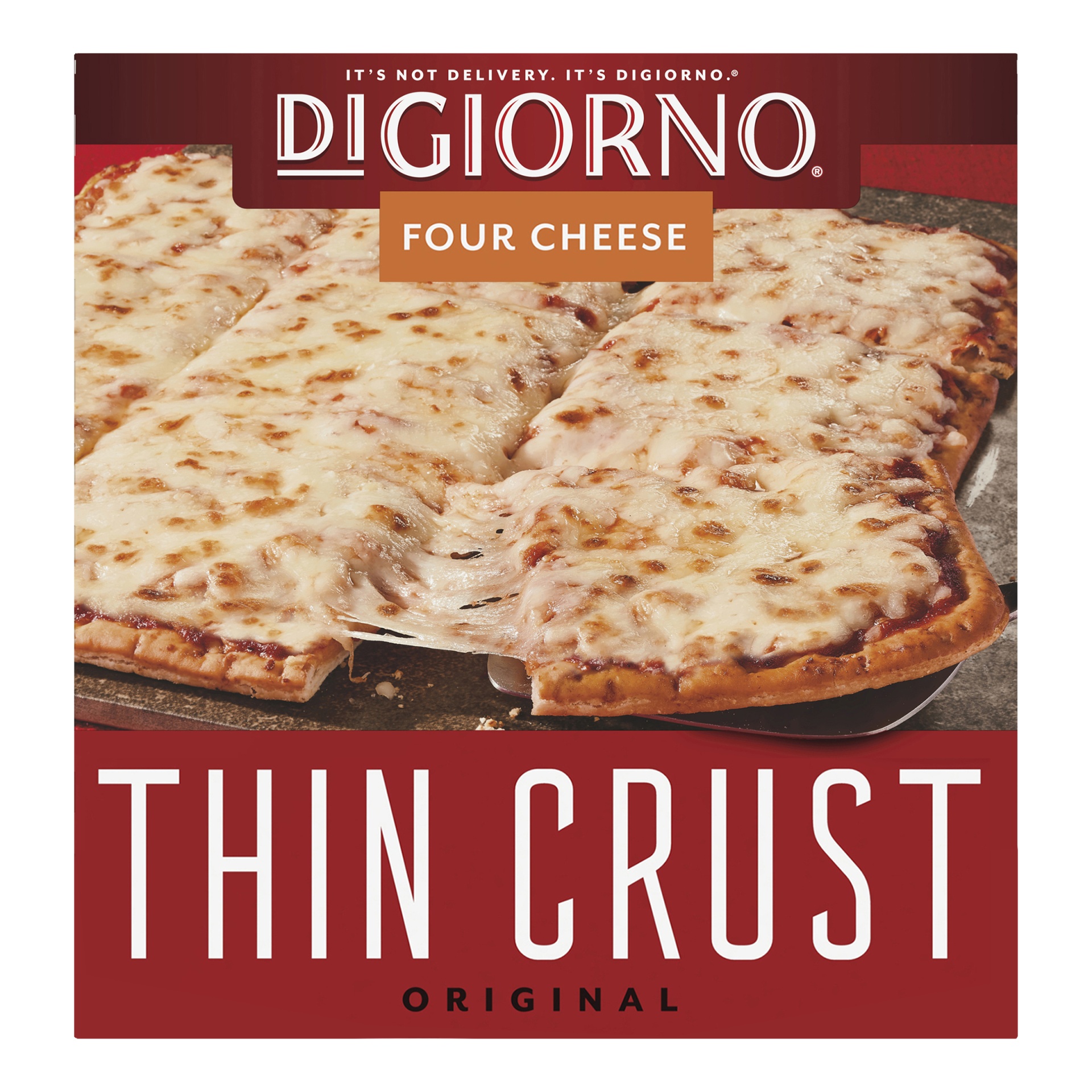 slide 2 of 6, DiGiorno Four Cheese Frozen Pizza on a Thin Crust, 23 oz
