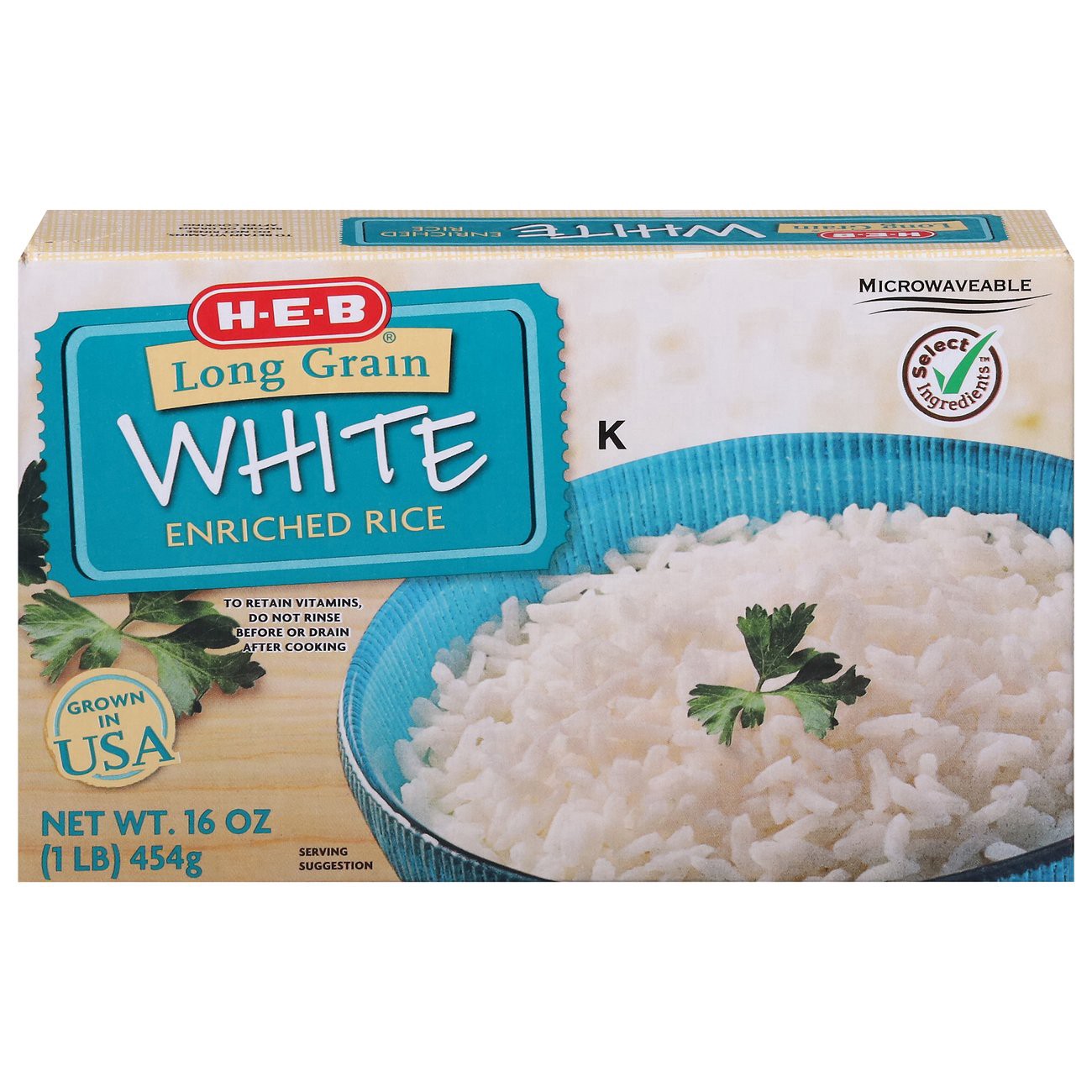 slide 1 of 1, H-E-B Long Grain White Rice, 1 lb