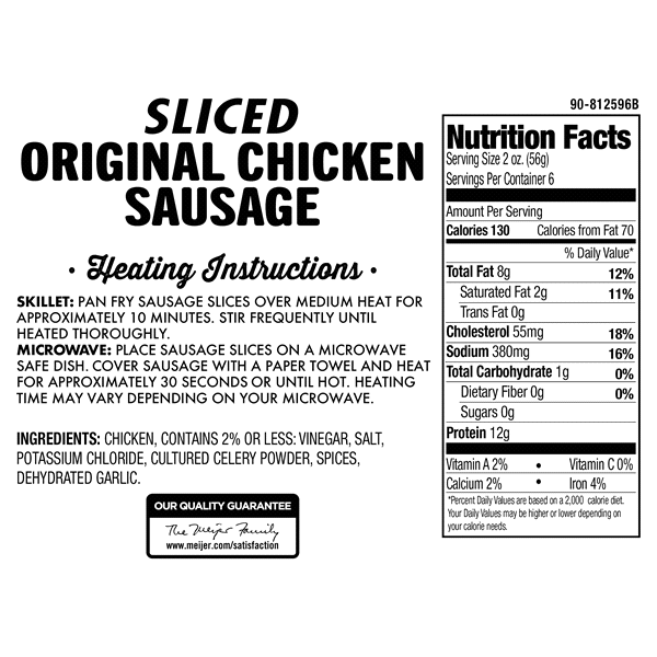 slide 3 of 5, FRESH FROM MEIJER Meijer Sliced Original Chicken Sausage, 12 oz, 12 oz