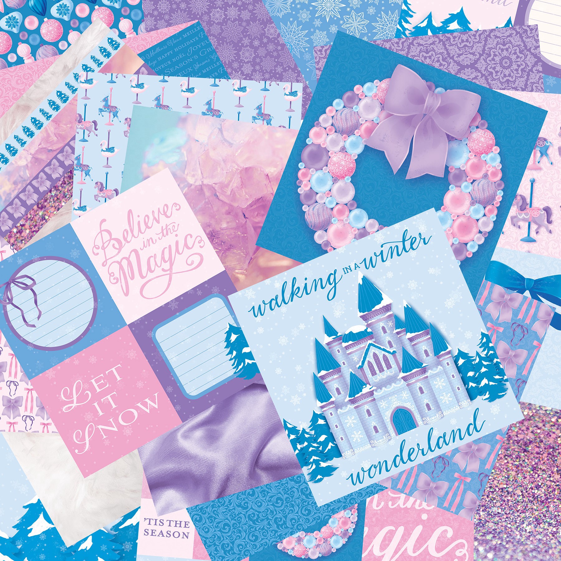 slide 2 of 3, 6" X 6" Frosted Fairytale Double-Sided Paper Pad, 24 Sheets By Recollections, 6 in x 6 in