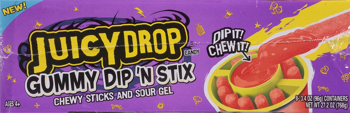 slide 4 of 9, The Topps Company Inc Candy Gummy Dip'N Stix, Variety Pack, 8 ct; 3.5 oz