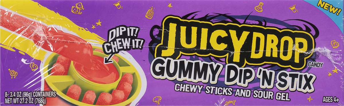 slide 2 of 9, The Topps Company Inc Candy Gummy Dip'N Stix, Variety Pack, 8 ct; 3.5 oz