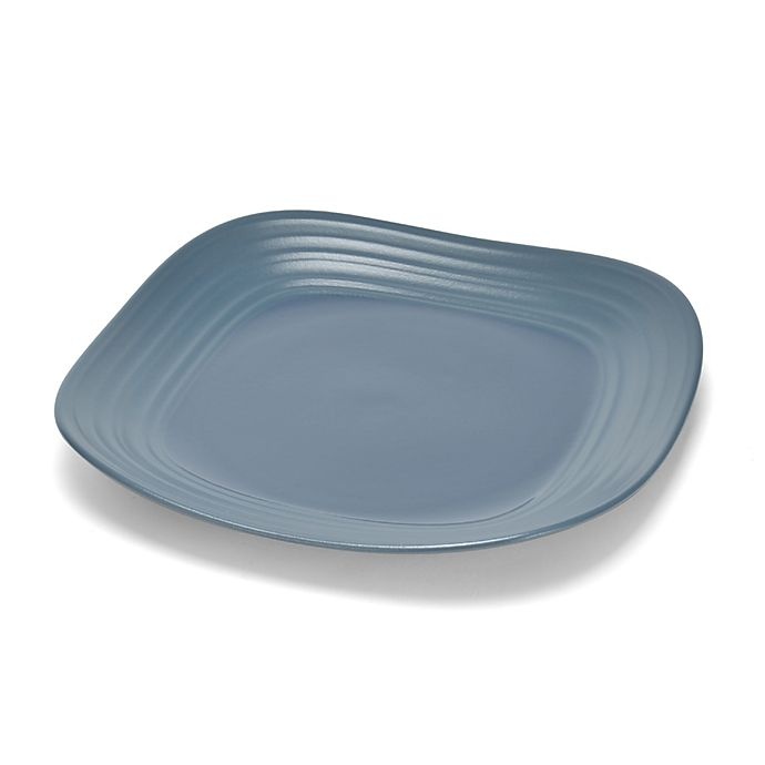 slide 1 of 1, Mikasa Swirl Square Dinner Plate - Blue, 1 ct