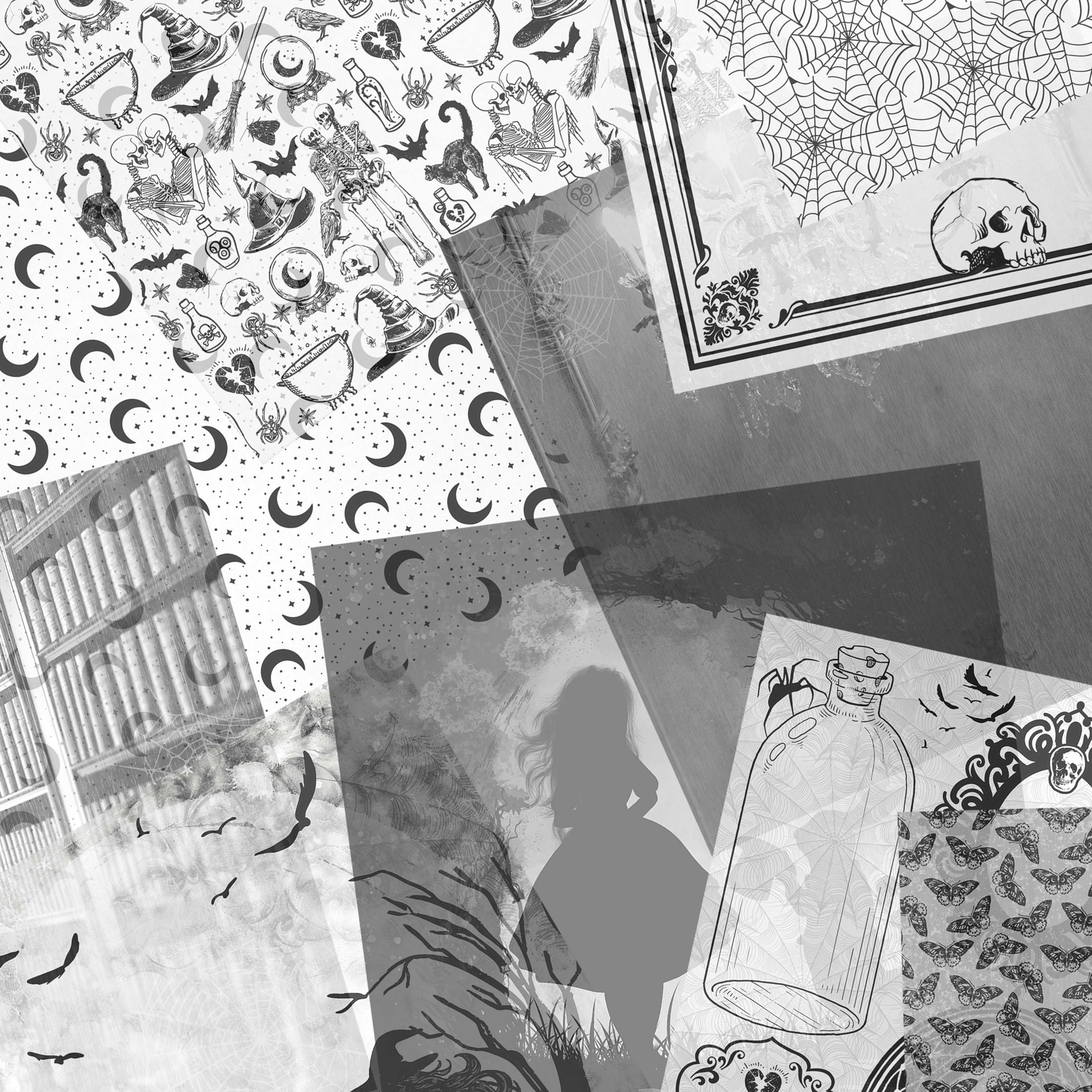 slide 3 of 3, 12" X 12" Halloween Vellum Paper Pad By Recollections, 20 Sheets, 12 in x 12 in