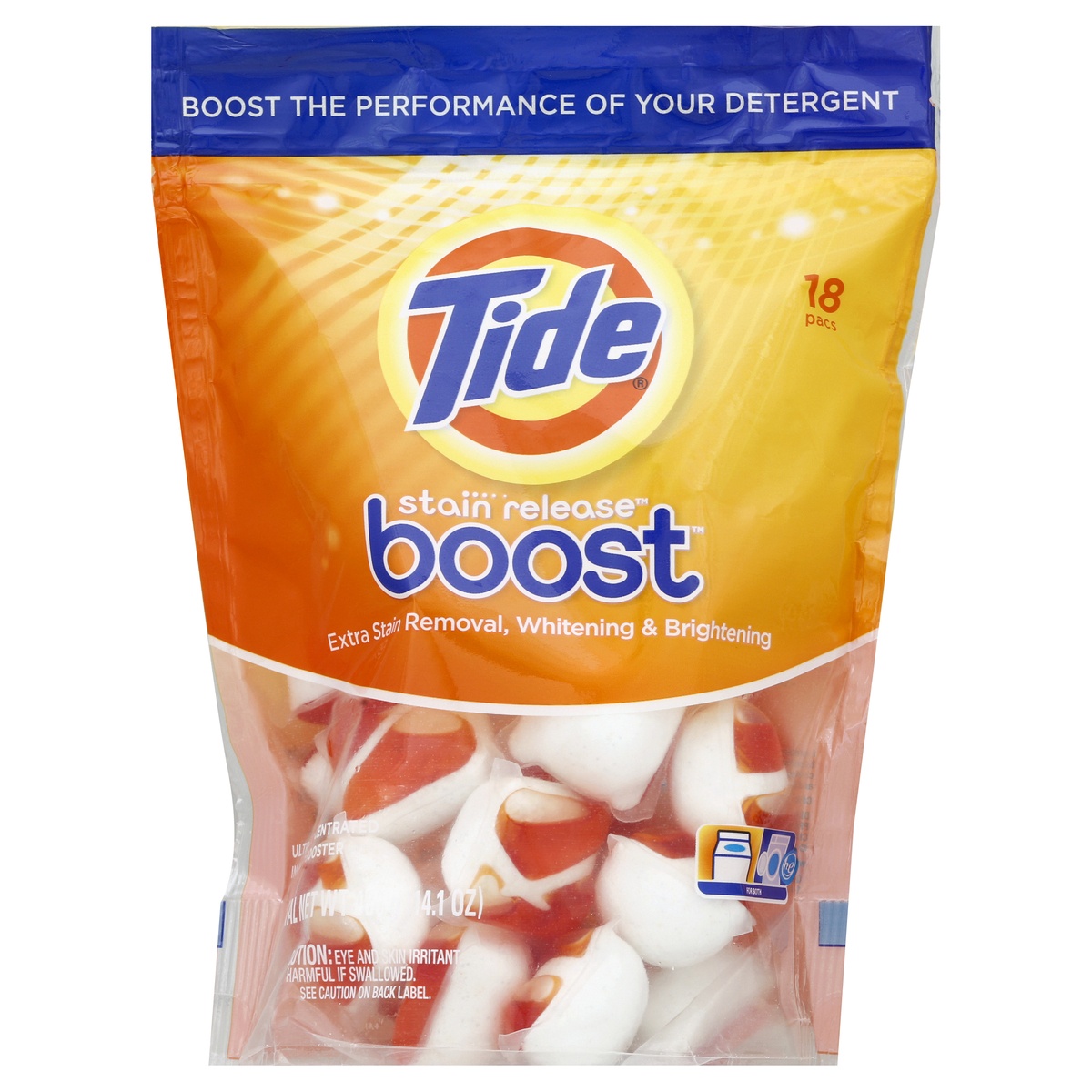 slide 1 of 1, Tide In-Wash Booster, 18 ct