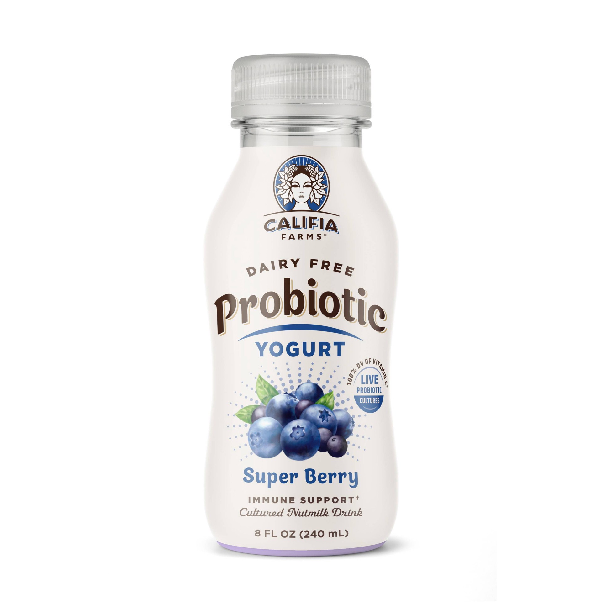 slide 1 of 1, Califia Farms Probiotic Dairy Free Yogurt - Super Berry, 8 oz