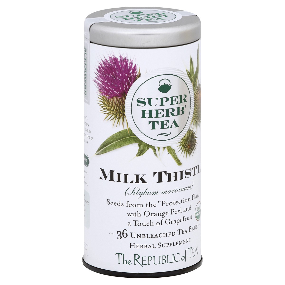 slide 4 of 9, The Republic of Tea Organic Milk Thistle SuperHerb Tea, 36 ct