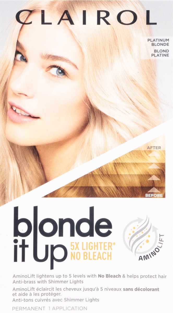 slide 10 of 13, Clairol Blonde It Up Permanent Hair Dye Platinum Blonde Hair Color, 1 ct