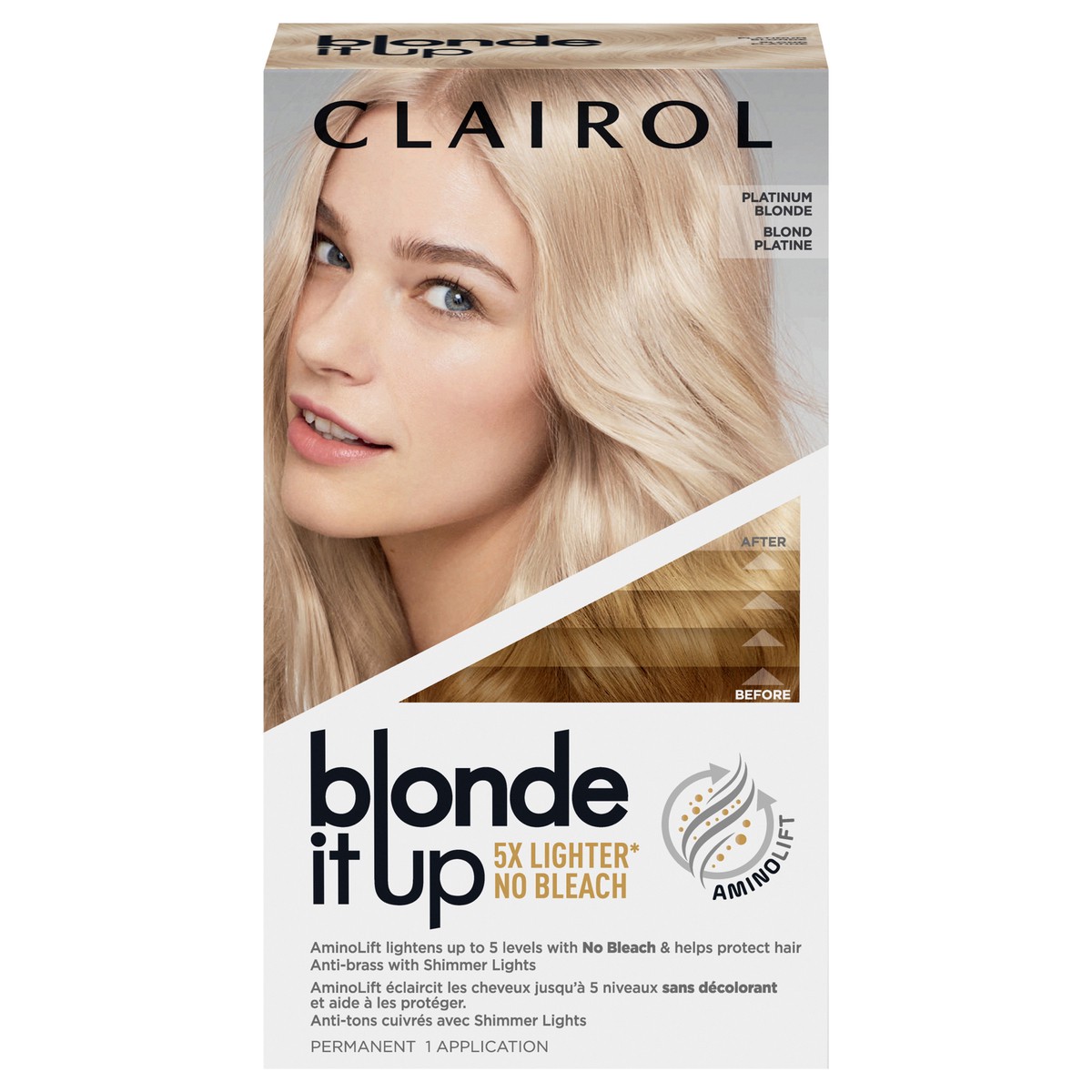 slide 1 of 13, Clairol Blonde It Up Permanent Hair Dye Platinum Blonde Hair Color, 1 ct