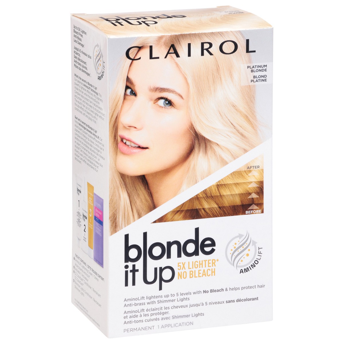 slide 3 of 13, Clairol Blonde It Up Permanent Hair Dye Platinum Blonde Hair Color, 1 ct