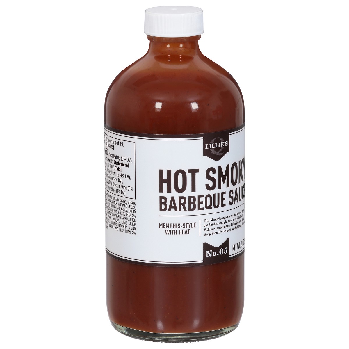 slide 6 of 9, Lillie's Q Memphis-Style with Heat No. 05 Hot Smoky Barbeque Sauce 20 oz, 20 oz