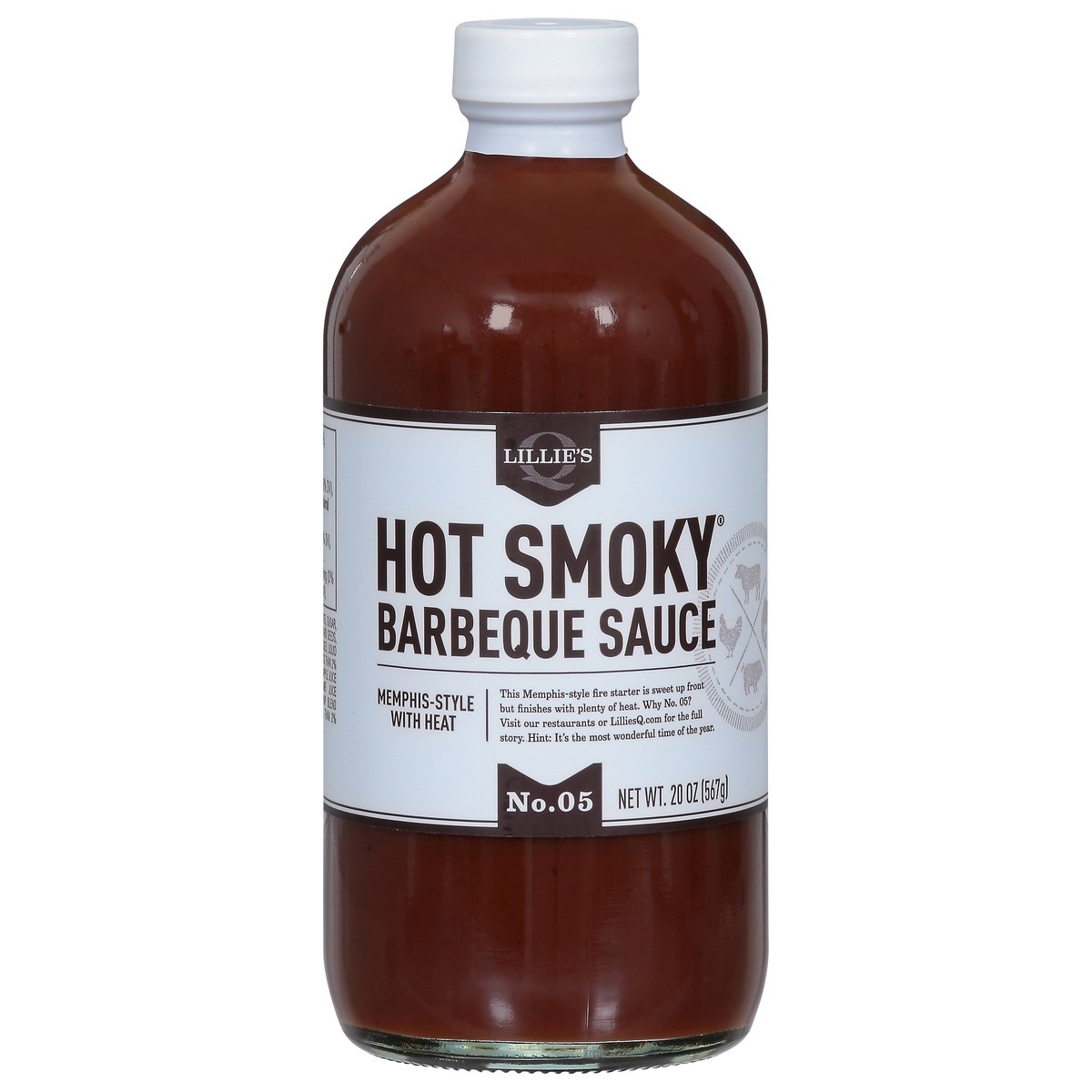 slide 1 of 9, Lillie's Q Memphis-Style with Heat No. 05 Hot Smoky Barbeque Sauce 20 oz, 20 oz