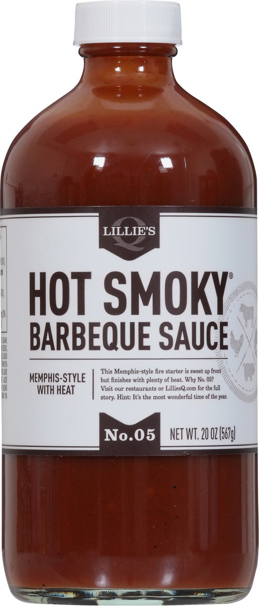 slide 9 of 9, Lillie's Q Memphis-Style with Heat No. 05 Hot Smoky Barbeque Sauce 20 oz, 20 oz