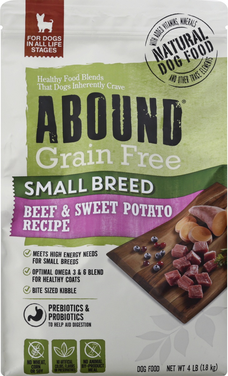 slide 8 of 9, Abound Small Breed Beef & Sweet Potato Recipe Dry Dog Food, 4 lb