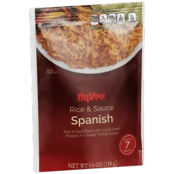Hy-vee Spanish Rice & Pasta Blend With Red & Green Peppers In A Sweet Tomato Sauce