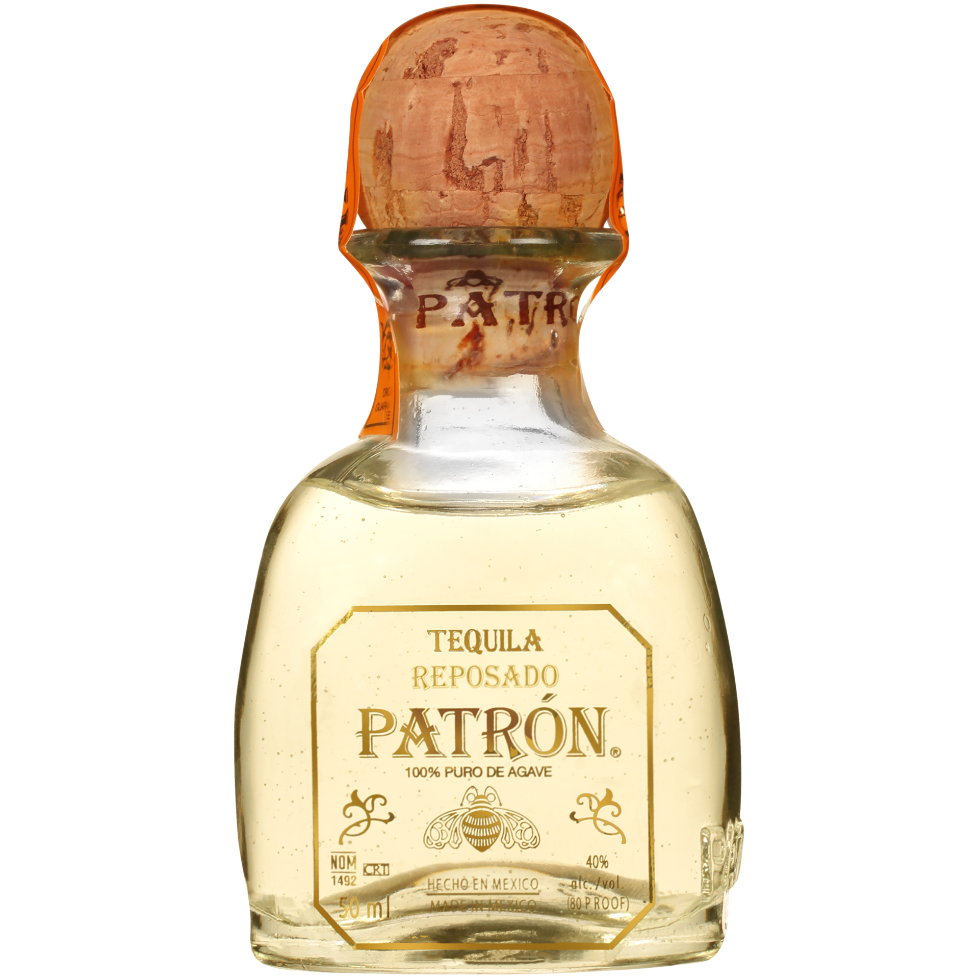 slide 3 of 5, Patrón Reposado Tequila 40% 5Cl/50Ml, 50 ml