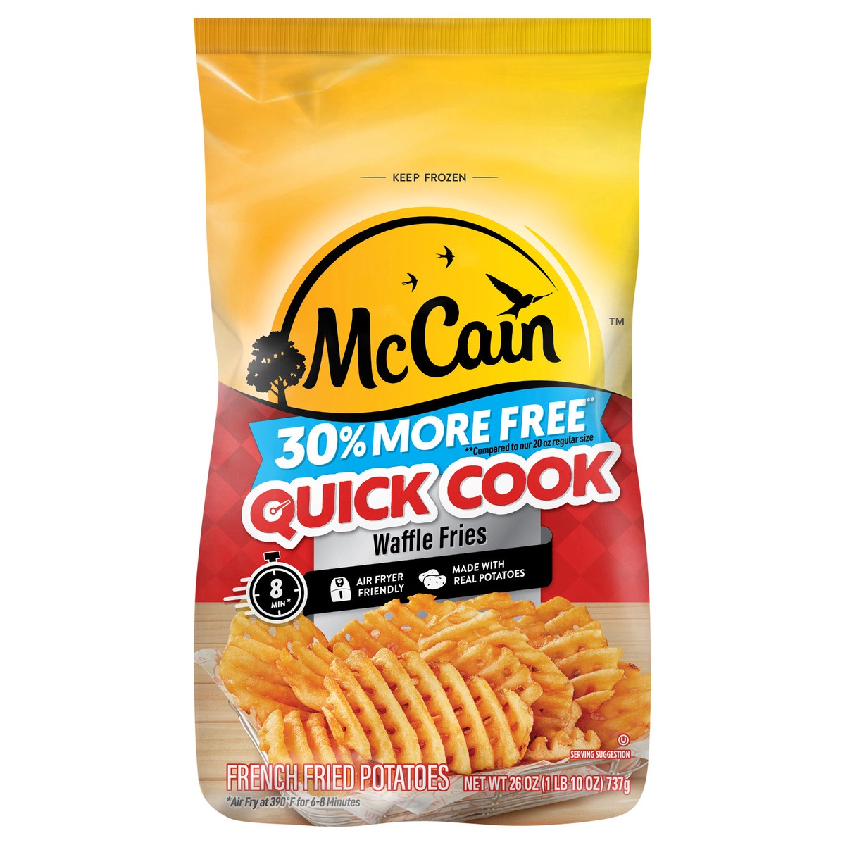 slide 1 of 9, McCain Quick Cook Waffle Fries, 26 oz, 26 oz