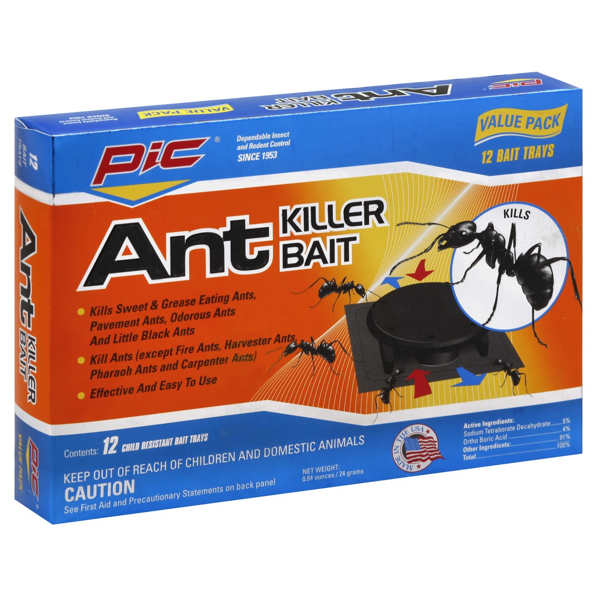 slide 2 of 4, PIC Ant Killer Bait 12 ea, 12 ct