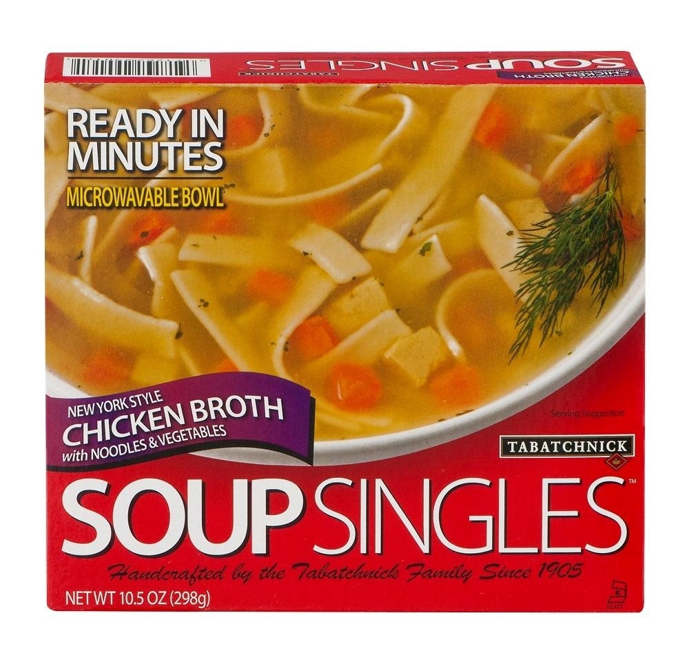 slide 1 of 1, Tabatchnick Soup Singles Chicken Broth with Noodles and Vegetables, 10.5 oz