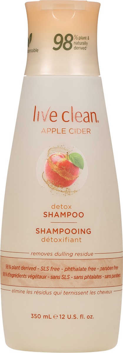 slide 4 of 7, Live Clean Detox Apple Cider Shampoo 12 fl oz, 12 fl oz