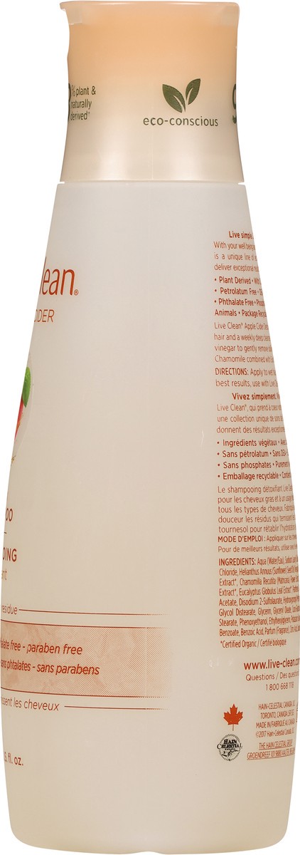 slide 6 of 7, Live Clean Detox Apple Cider Shampoo 12 fl oz, 12 fl oz