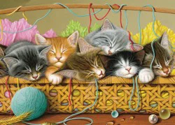 Cobble Hill Kittens in Basket Senior Tray Puzzle, 35 pc