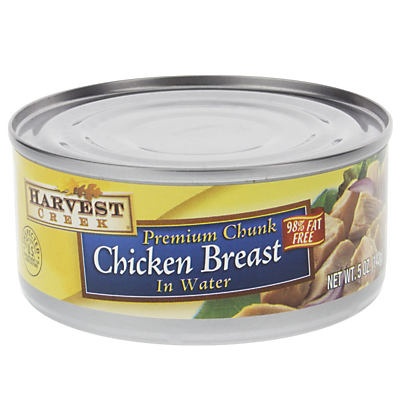 slide 1 of 1, Harvest Creek Premium Chunk Chicken Breast in Water, 5 oz