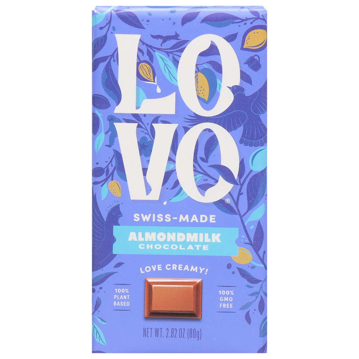 slide 1 of 14, Lovo Swiss-Made Almondmilk Chocolate 2.82 oz, 2.82 oz