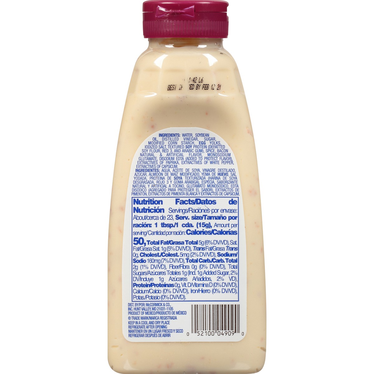 slide 2 of 13, McCormick Bacon Artificially Flavored Mayonnaise Dressing, 11.6 fl oz, 11.60 fl oz