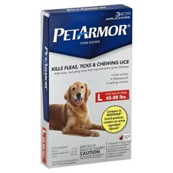Petarmor Lg Dog 3Ct F&T So 45-88Lb