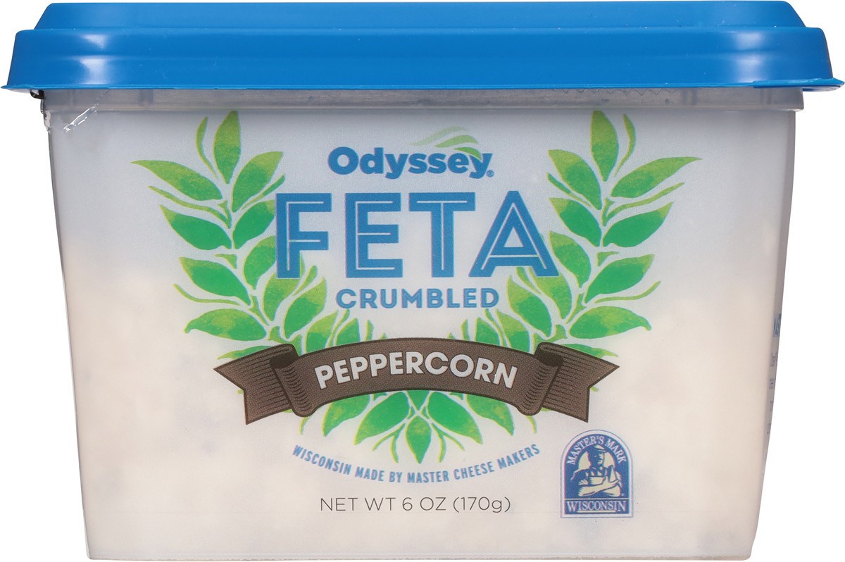 slide 2 of 12, Odyssey Crumbled Peppercorn Feta 6 oz, 6 oz