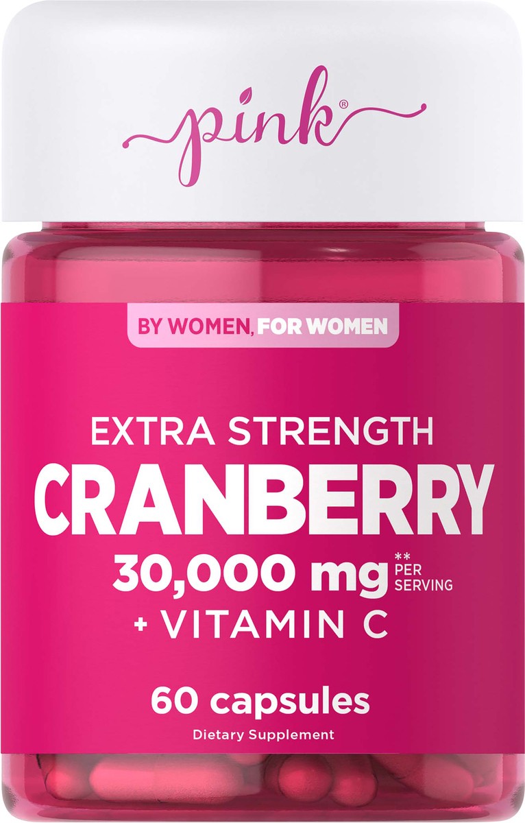 slide 3 of 5, Pink Be Well Cranberry Vitamin C+Hibiscus Veggie Capsules, 60 ct