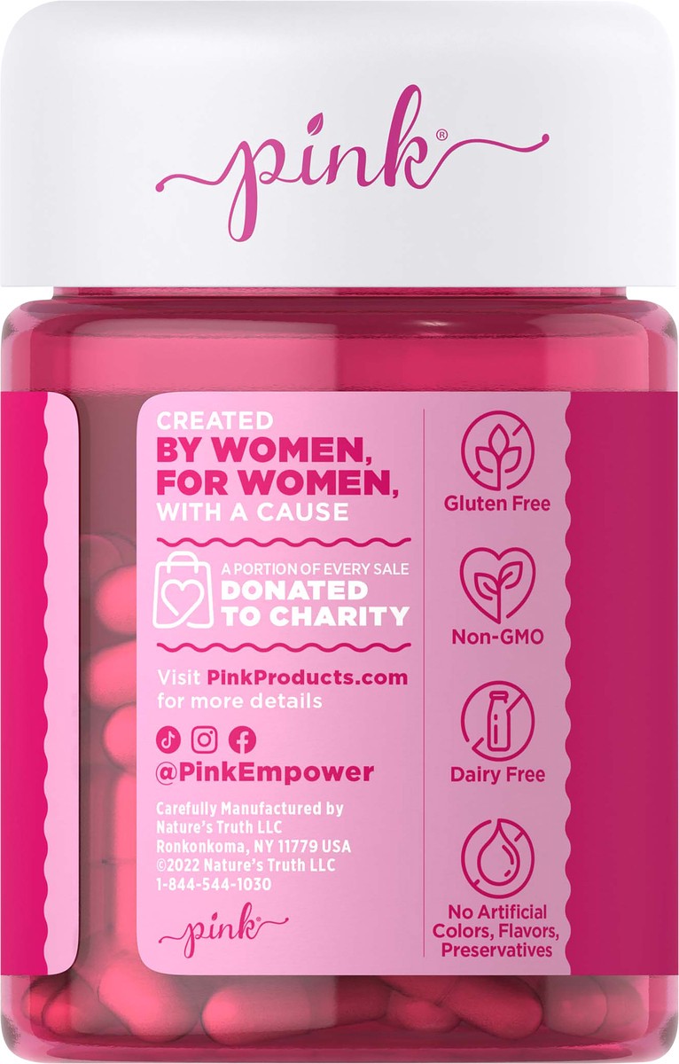 slide 4 of 5, Pink Be Well Cranberry Vitamin C+Hibiscus Veggie Capsules, 60 ct