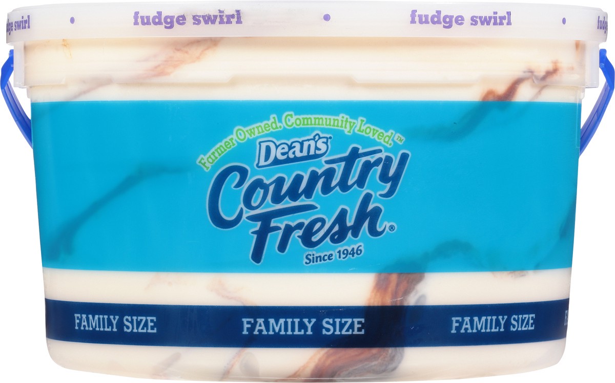 slide 2 of 12, Country Fresh Reduced Fat Fudge Swirl Ice Cream Family Size 4 qt, 4 qt
