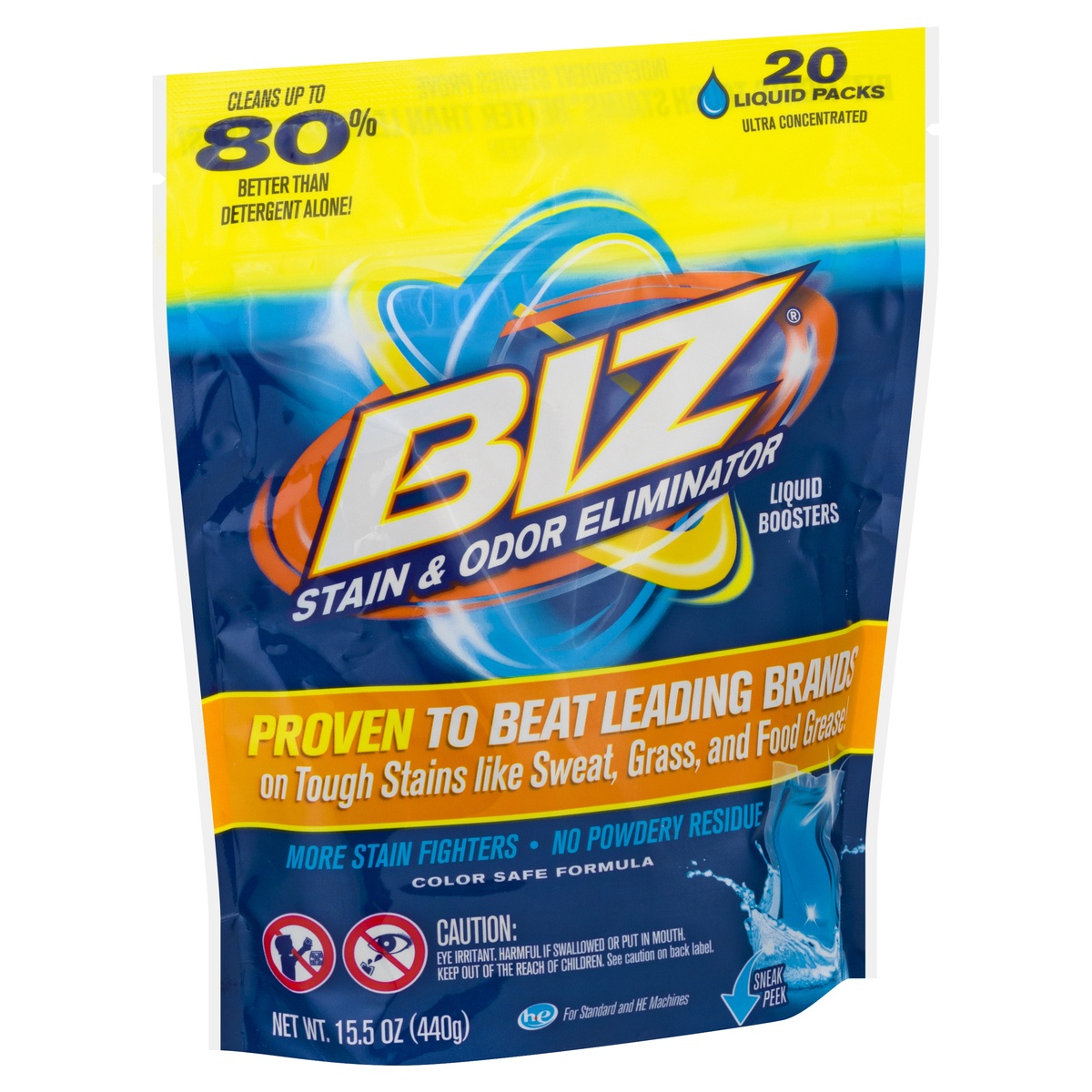 slide 2 of 10, BIZ Blast Packs Stain Odor Eliminator, 16 ct