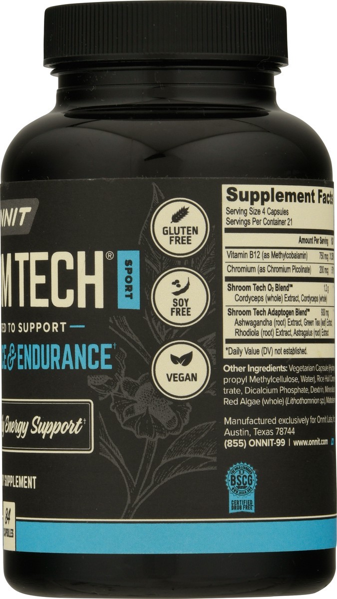 slide 10 of 13, Onnit Shroom Tech Sport Performance & Endurance 84 Capsules Bottle, 84 ct