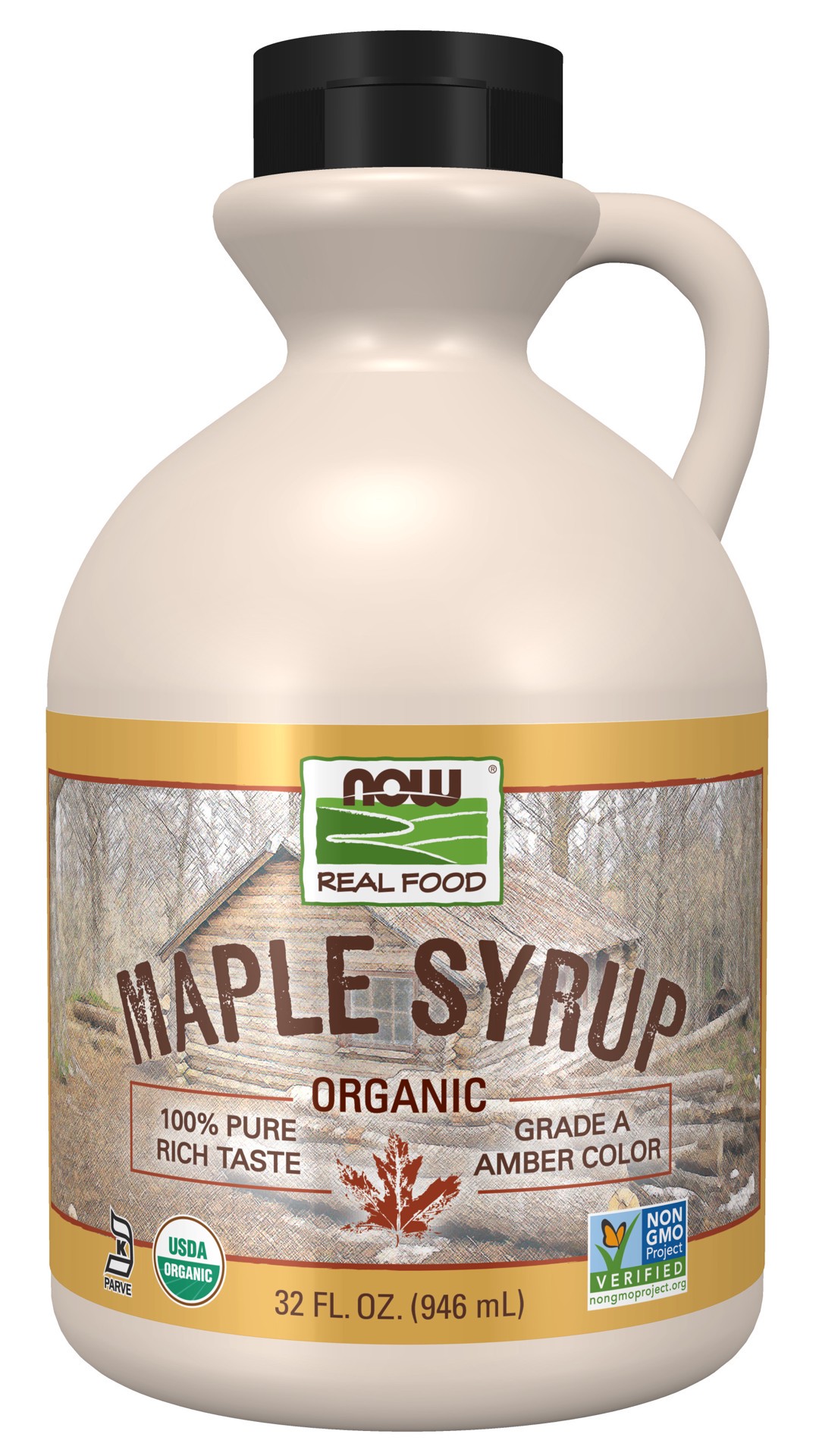 slide 1 of 4, NOW Natural Foods Maple Syrup, Organic Grade A Amber Color - 32 oz., 32 fl oz