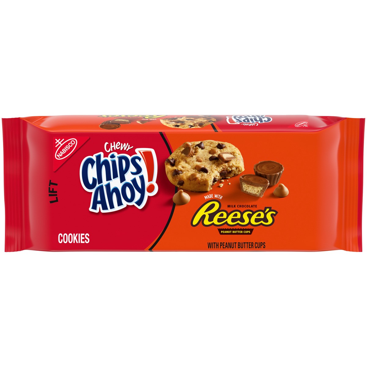 slide 14 of 16, CHIPS AHOY! Chewy Chocolate Chip Cookies with Reese's Peanut Butter Cups, 9.5 oz, 9.5 oz