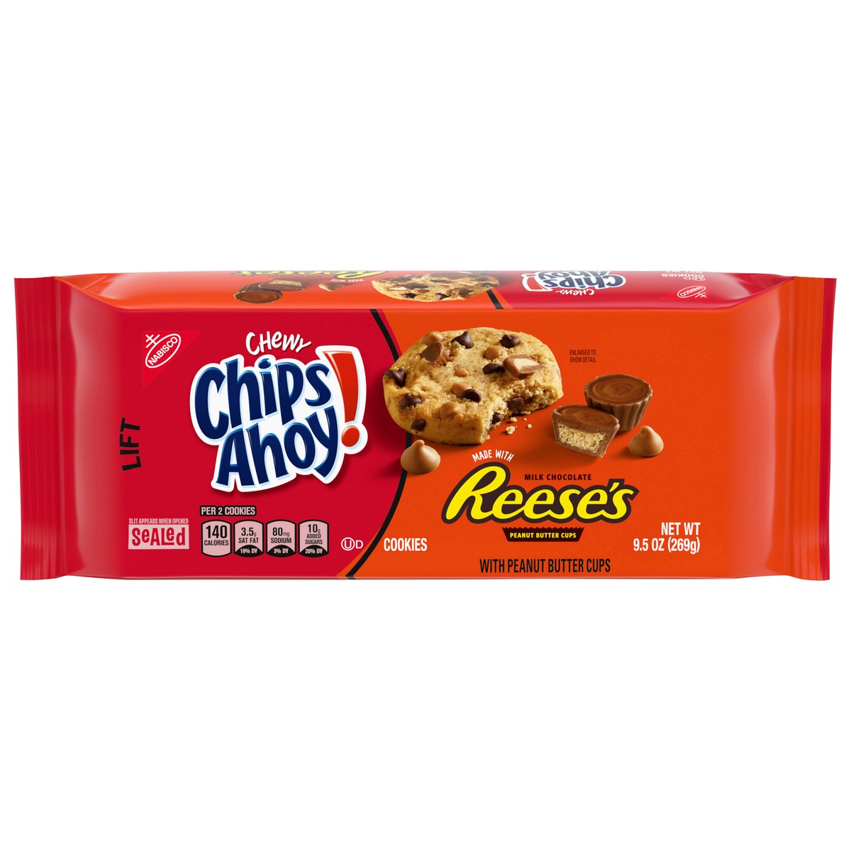 slide 1 of 16, CHIPS AHOY! Chewy Chocolate Chip Cookies with Reese's Peanut Butter Cups, 9.5 oz, 9.5 oz