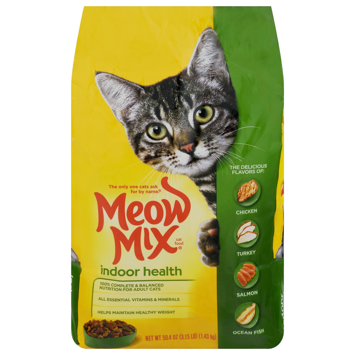 slide 1 of 1, Meow Mix Indoor Formula Dry Cat Food, 3.15 lb