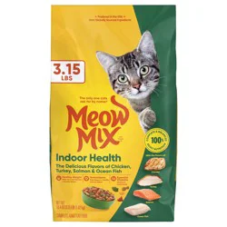 Meow Mix Indoor Health Dry Cat Food, 3.15 lb Bag