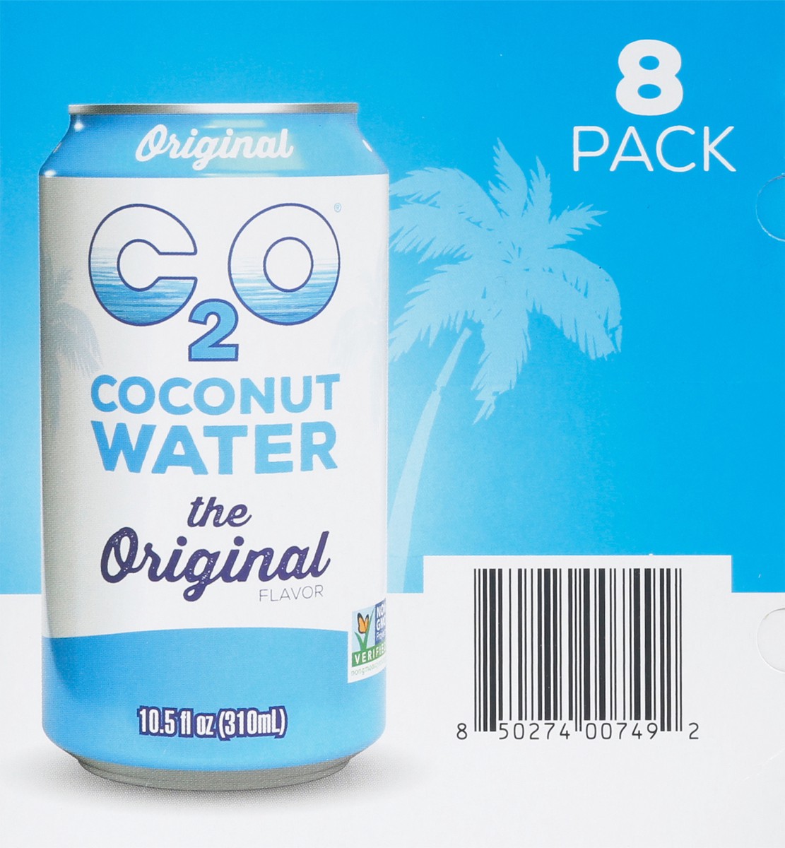 slide 7 of 9, C2O Coconut Water, 8 ct