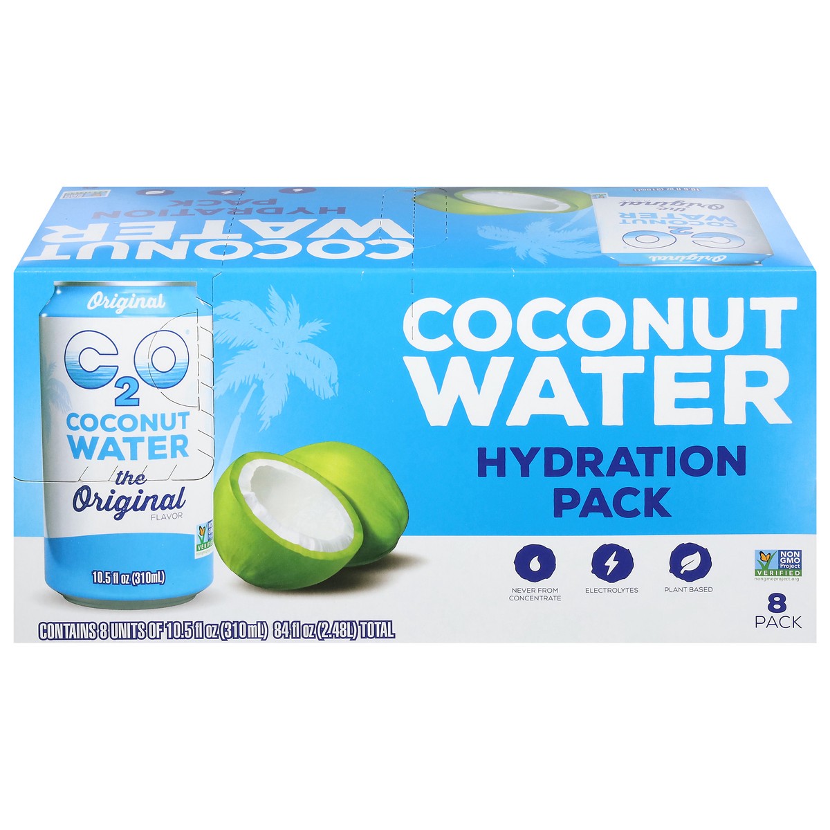 slide 1 of 9, C2O Hydration Pack The Original Flavor Coconut Water Hydration Pack 8 - 10.5 fl oz Cans, 8 ct