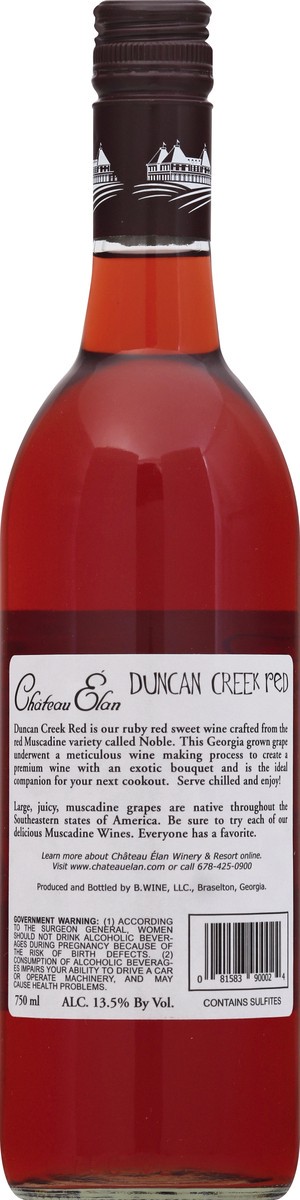 slide 9 of 9, Chateau Elan Duncan Creek Red 750 ml, 750 ml